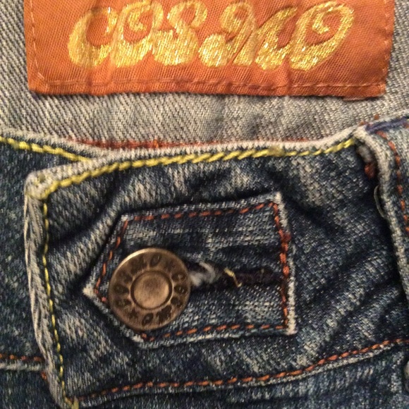 Cosmo.  Retro  Vintage  Stretch  Jean  Shorts - Picture 6 of 8